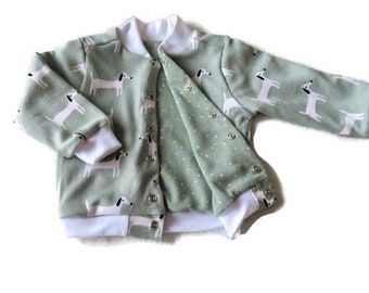 dachshund baby rib jacket, dog vest, size 74-80, 9 - 14 months, organic, summer jacket, spring jacket, lined jacket