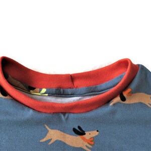 Dachshund T-shirt, size 80, short sleeve shirt, dog shirt, baby shirt, kids shirt, unisex, organic clothing image 3