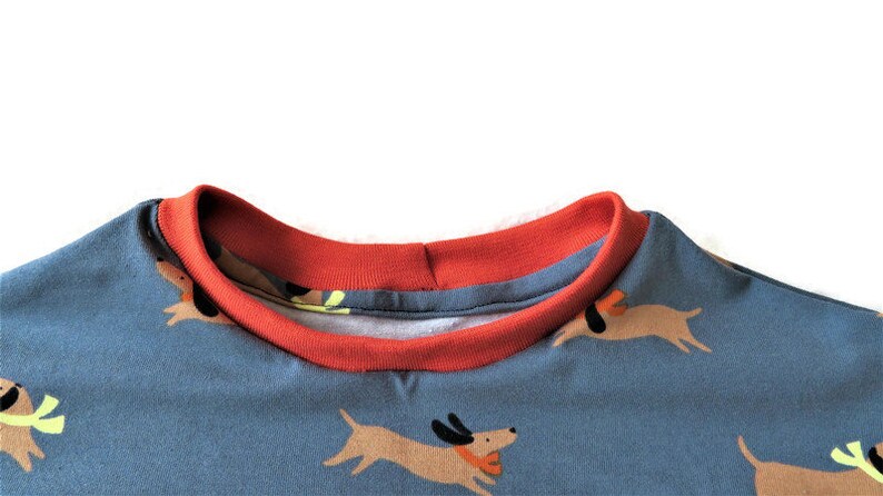 Dachshund T-shirt, size 80, short sleeve shirt, dog shirt, baby shirt, kids shirt, unisex, organic clothing image 3