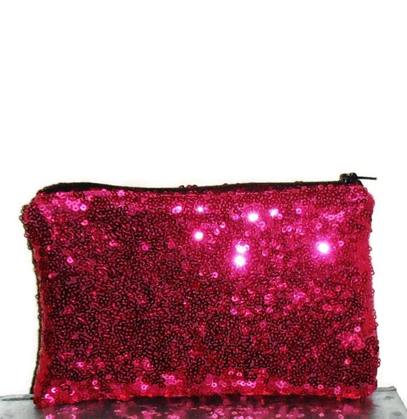 Glitter Pink Makeup Bag Carnival Bag Lined Pouch School Etsy