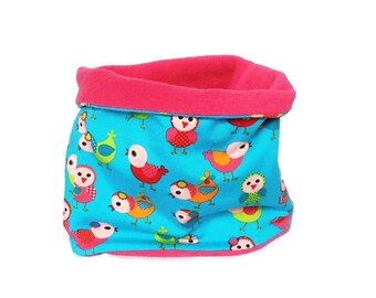 Kinderloop kuiken, roze loop, blauwe loop, fleece loop, jersey loop, kindersjaal