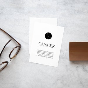 Cancer greeting card,Zodiac Cancer card,Zodiac birthday card,Cancer constellation card,Astrology card,Cancer gift,Zodiac greeting card