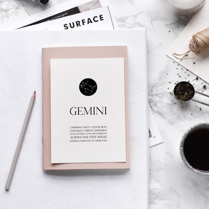 Gemini greeting card,Zodiac Gemini card,Zodiac birthday card,Gemini constellation card,Astrology card,Gemini gift,Zodiac greeting card