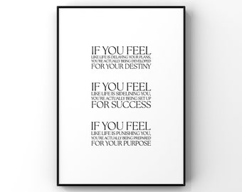 If you feel,Inspirational wall art,Motivational quote print,Positive quote,Wall art,Encouragement gift,Destiny,Success,Purpose