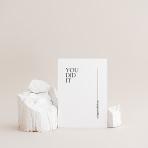You did it,Congratulations card,Congrats card,Graduation card,New job card,Encouraging card,Well done card,Celebration card