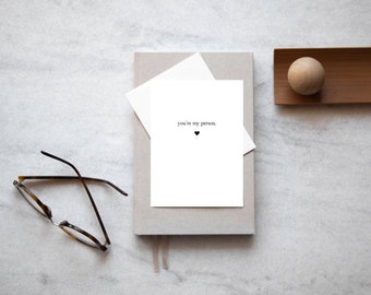 You’re my person greeting card,Anniversary card,Best friend card,Card for friend,Love card,Grey’s Anatomy,Friendship card,Valentine’s Day