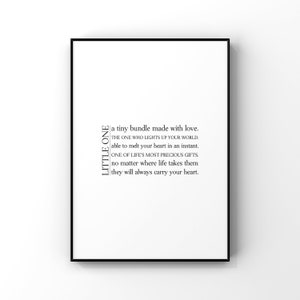 Little one definition,Little one definition print,Nursery wall art,Nursery decor,Baby shower gift,Baby room decor,New baby gift,New baby