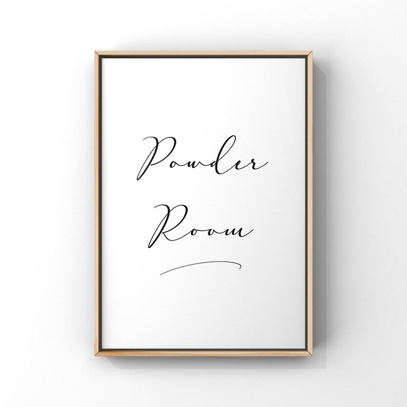 Powder Room Sign Powder Room Decor Powder Room Wall Art Etsy
