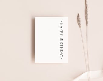 Happy birthday large letters card,Birthday card,Happy Birthday,Minimalist birthday card,Card for friend,Gender neutral card,Luxury card