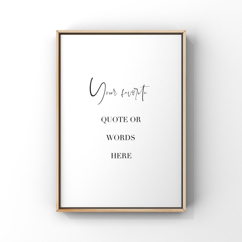 Custom Print Personalized Wall Art Personalized Quote Art Etsy