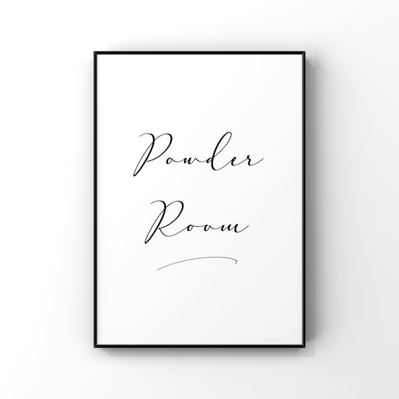 Powder Room Sign Powder Room Decor Powder Room Wall Art Etsy
