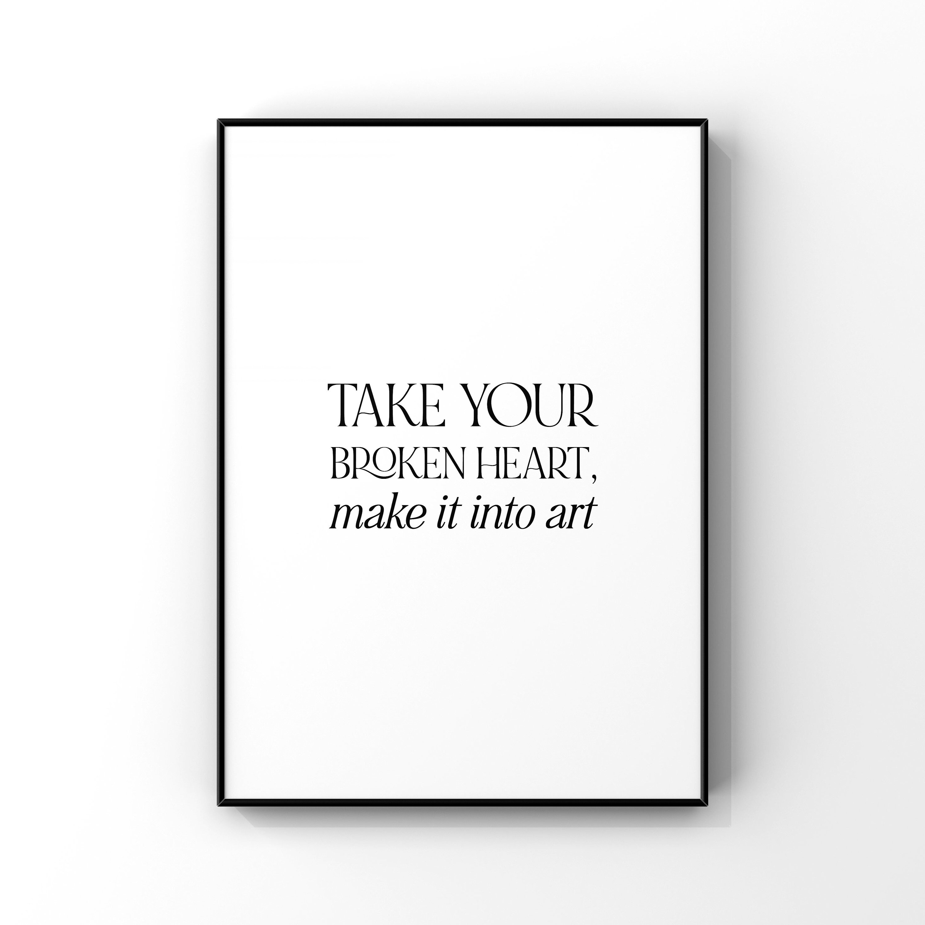 Take Your Broken Heart Make Into Art - Etsy
