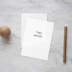 Happy birthday card,Birthday card,Happy Birthday,Minimalist birthday card,Card for friend,Gender neutral card,Luxury birthday card