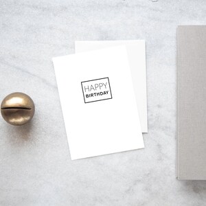 Happy birthday card,Birthday card,Happy Birthday,Minimalist birthday card,Card for friend,Gender neutral card,Luxury birthday card