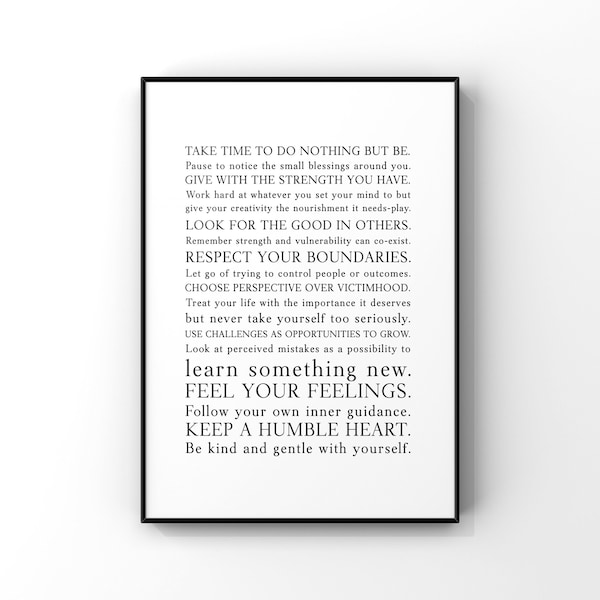 Words to live by,Manifesto art print,Graduation gift,Inspirational quote print,Motivational saying,Encouragement gift,Family manifesto