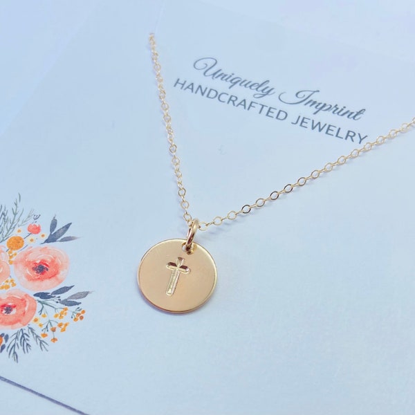 Simple Cross Necklace Etsy