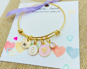 Kids Birthday Bracelet, Girls Birthday Gift, Personalized Birthday Bracelet