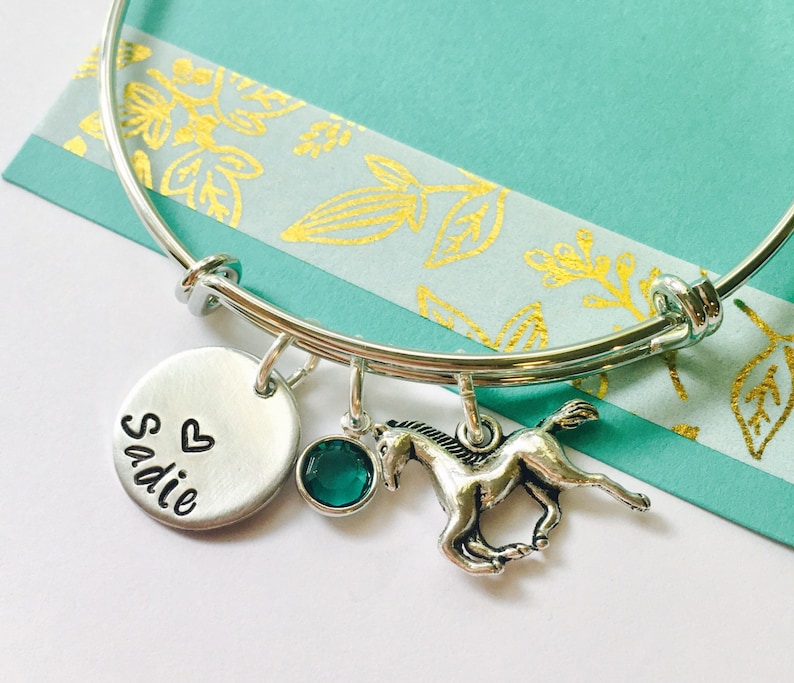 Horse Bracelet Personalized Horse Bracelet Horse Jewelry Etsy