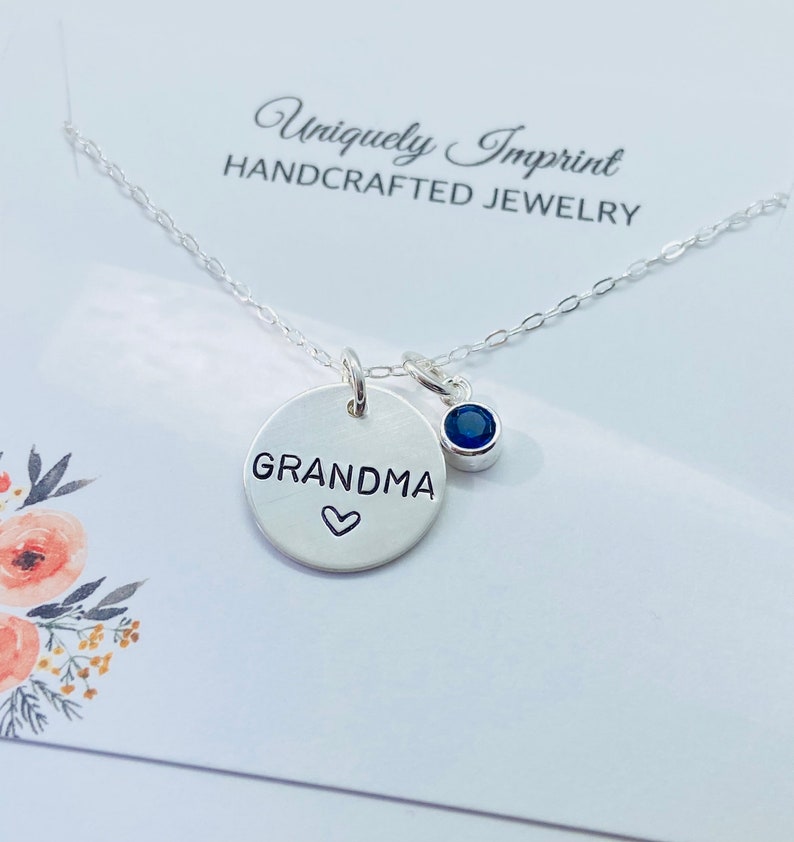 For Mom Grandma Birthstone Necklace, Gigi Birthstone Necklace