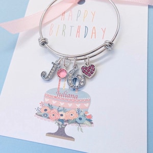 Kids Birthday Bracelet, Girls Birthday Gift, Personalized Birthday Jewelry