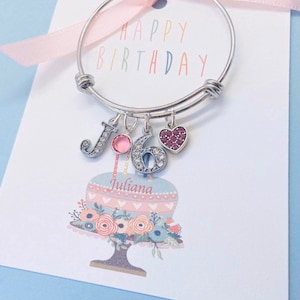 Bracelet d'anniversaire pour enfant, cadeau d'anniversaire pour fille, bijoux d'anniversaire personnalisés