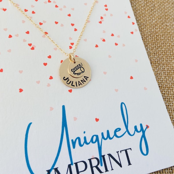 Gold Cheer Necklace Etsy