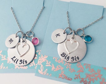 Big Sister Necklace, Little Sister Necklace, Sister Necklace Set, Matching Necklaces