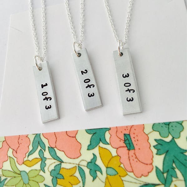 Best Friend Necklaces for Three, Sisters Necklace, Friendship Necklace