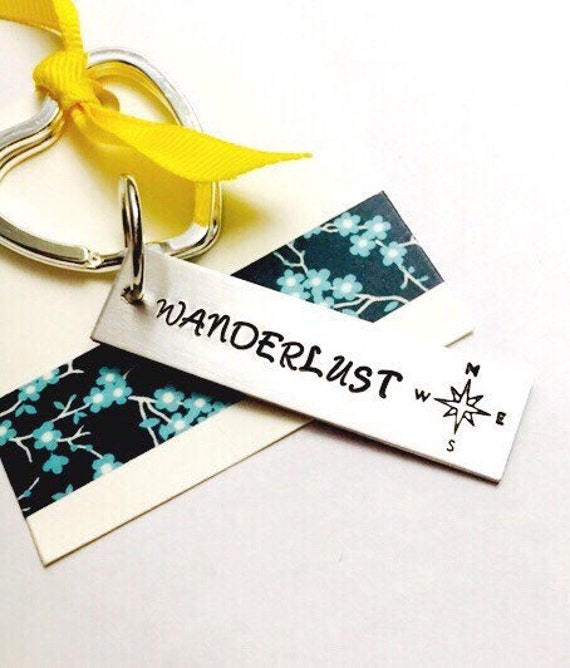 Wanderlust Keychain Traveler Keychain Love of Travel Etsy