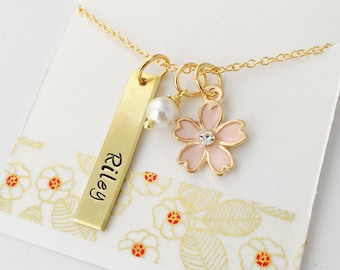 Flower Girl Necklace, Gold Name Necklace, Custom Flower Girl Necklace
