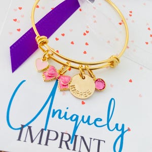 Girls Bow Bracelet, Boe Jewelry, Personalized Kids Bracelet, Little Girls Bracelet, Young Girl Jewelry, Birthday Gift