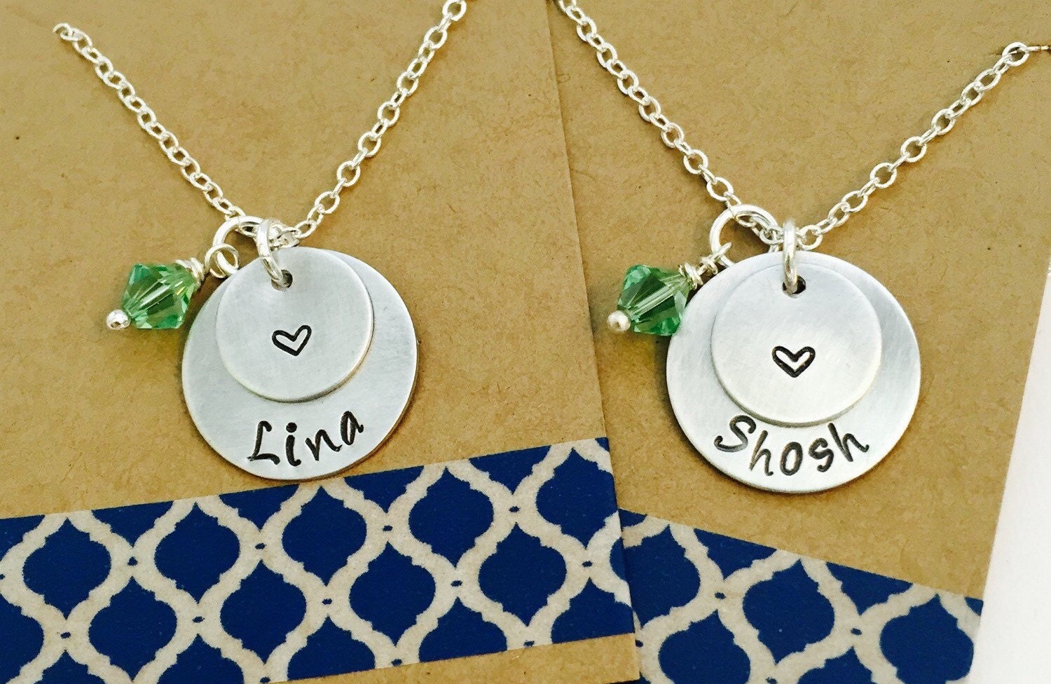 Matching Necklaces Heart Necklace Personalized Heart Etsy