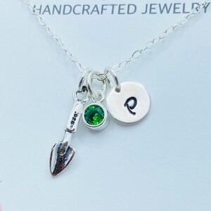 Gardener Necklace, Gift for Gardener, Loves Plants Gift, Gardening Necklace, Loves to Garden, Sterling Silver