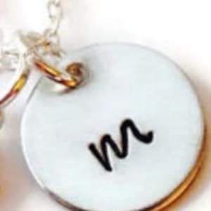 Add on- Disk  9mm sterling silver or gold filled Initial