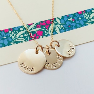 Gold Kids Names Necklace, 14k Gold Filled Kids Names Necklace, Grandma Necklace, Mama Necklace