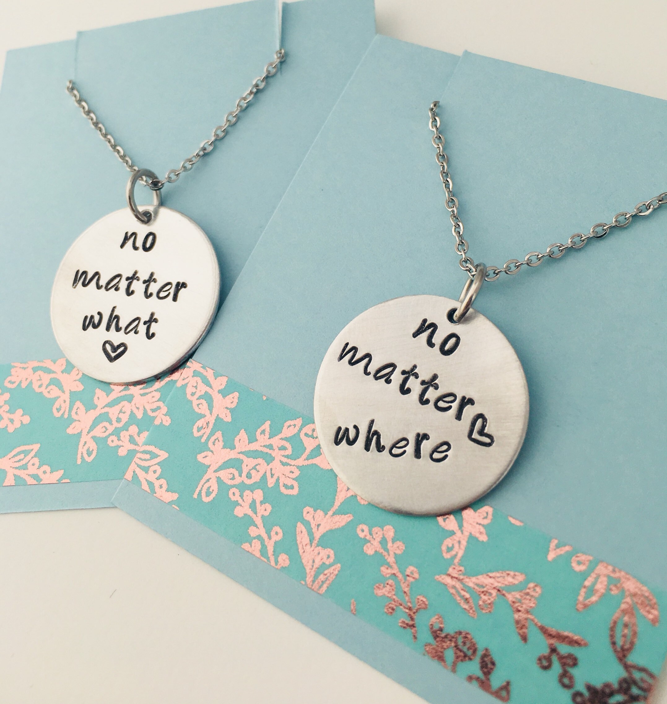 No Matter What Necklace No Matter Where Necklace Necklace Etsy