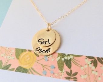 Gold Mom Necklace, Kids Names Necklace, Personalized Family Necklace, 14k Gold Filled Necklace