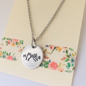Personalized Pinky Promise Necklace: Hand Stamped Initial Charm