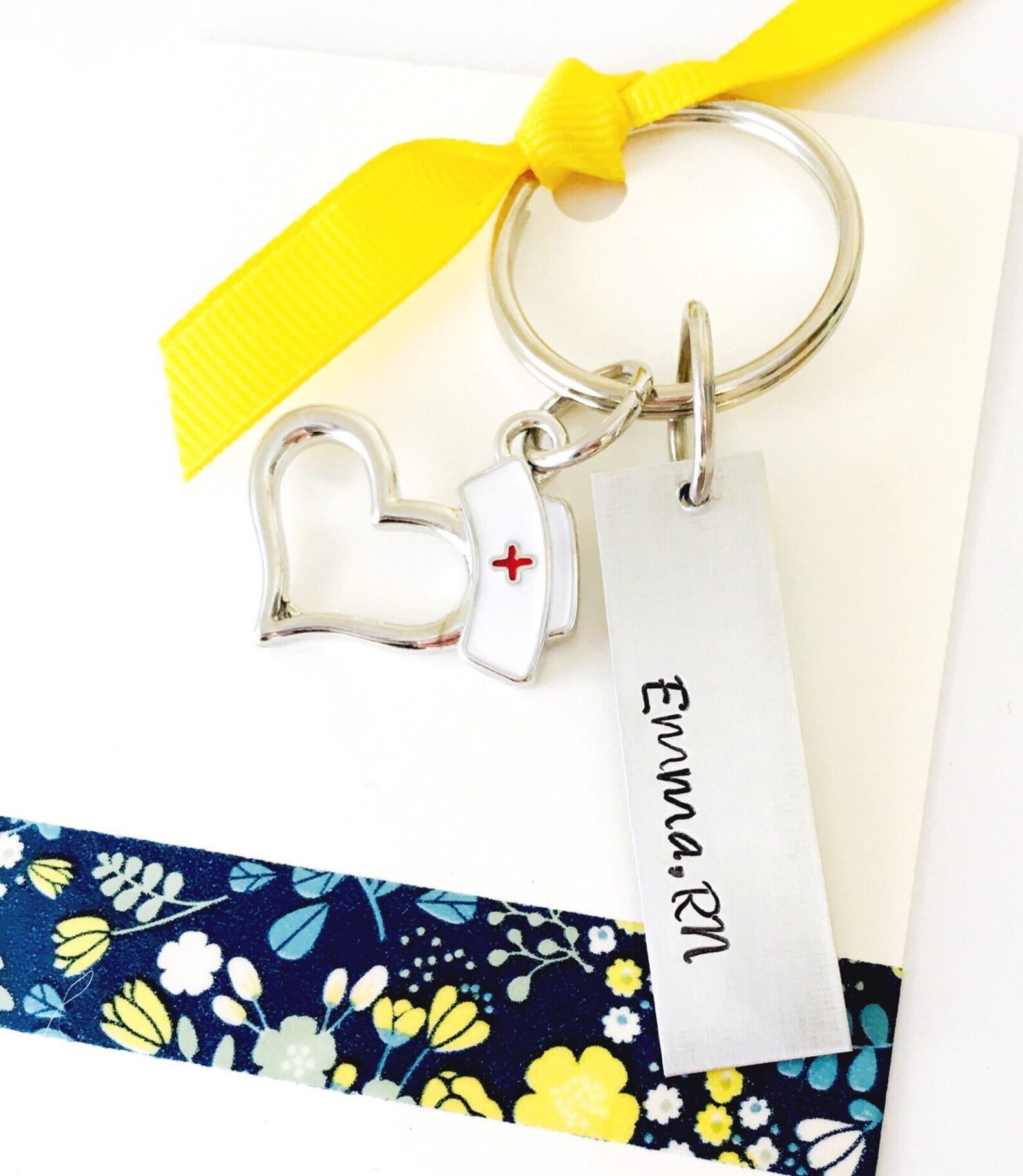 Nurse Keychain Personalized Nurse Gift Etsy