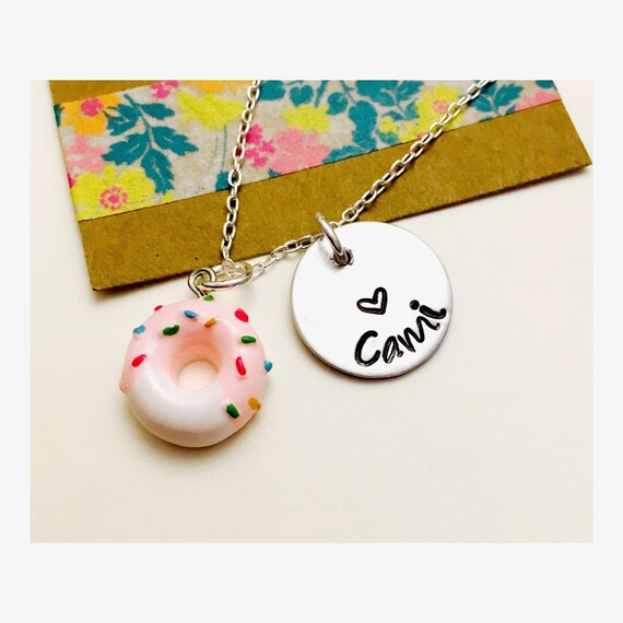 Donut Necklace Donut Charmdonut Name 