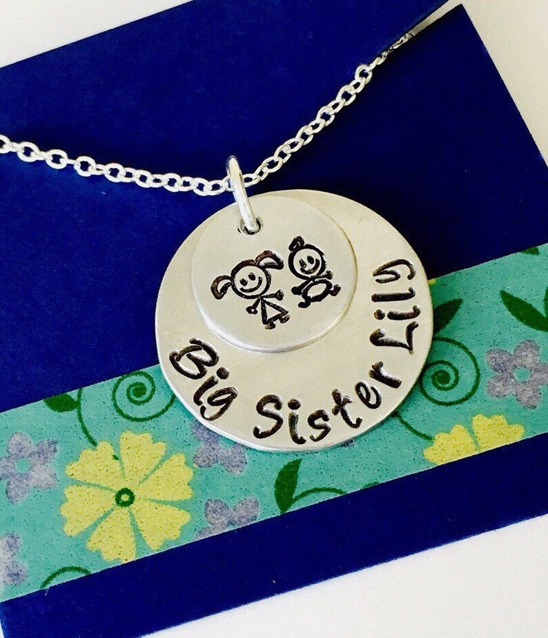 Big Sister Necklace Big Sister Gift Personalized Big Sister Etsy