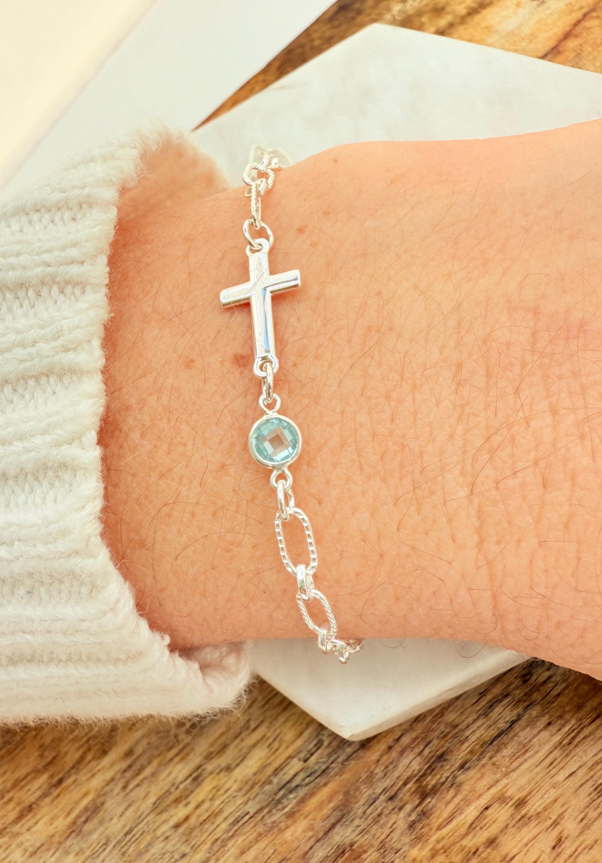 NWT Swarovski Crystal Cross Bracelet Rosny & Company Inc | Quality Wholesale Jewelry | Bangle  main image 3