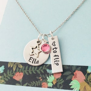 Personalized Gymnastics Necklace: Hand Stamped Gymnast Jewelry