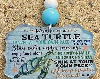 Sea Turtle Wisdom Acrylic Ornament