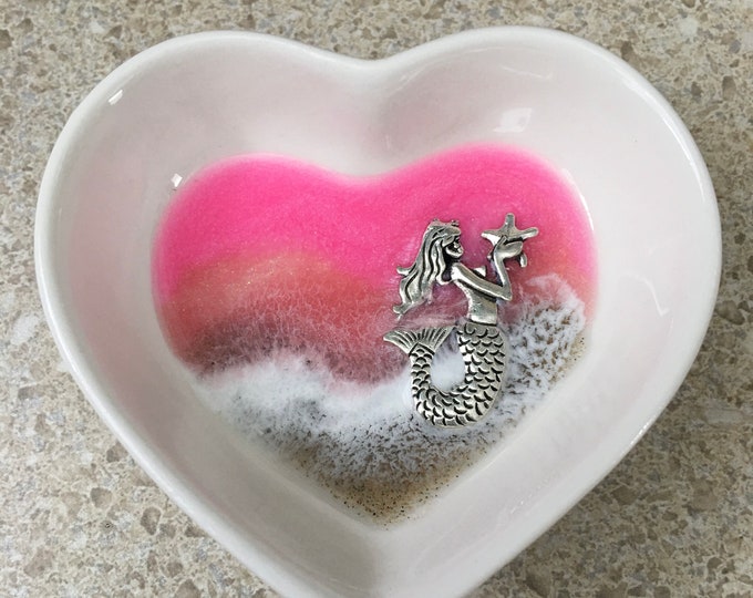 Mermaid Trinket Ring Dish Holder Gold Seaside Girls Gift Seaside Beach Mermaid Trinket Ring Dish Holder Gold Seaside Girls Gift Seaside Beach