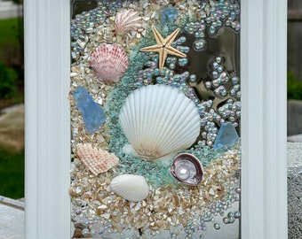 Seashell Sea Glass Beach Frame
