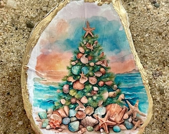 Décoration de Noël en coquille d'huître pour arbre de Noël