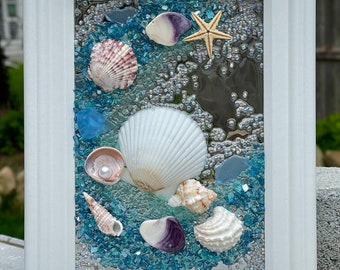 Seashell Sea Glass Beach Frame