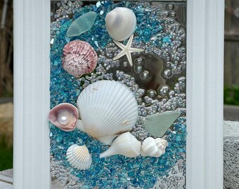 Seashell Sea Glass Beach Frame