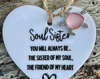 Sea Glass Sea Turtle Soul Sister Acrylic Ornament